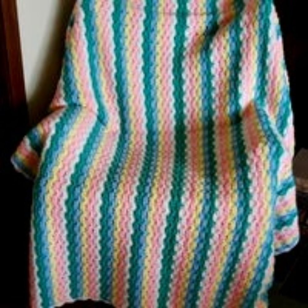 Vintage boho Pastel 5 x 4 afghan